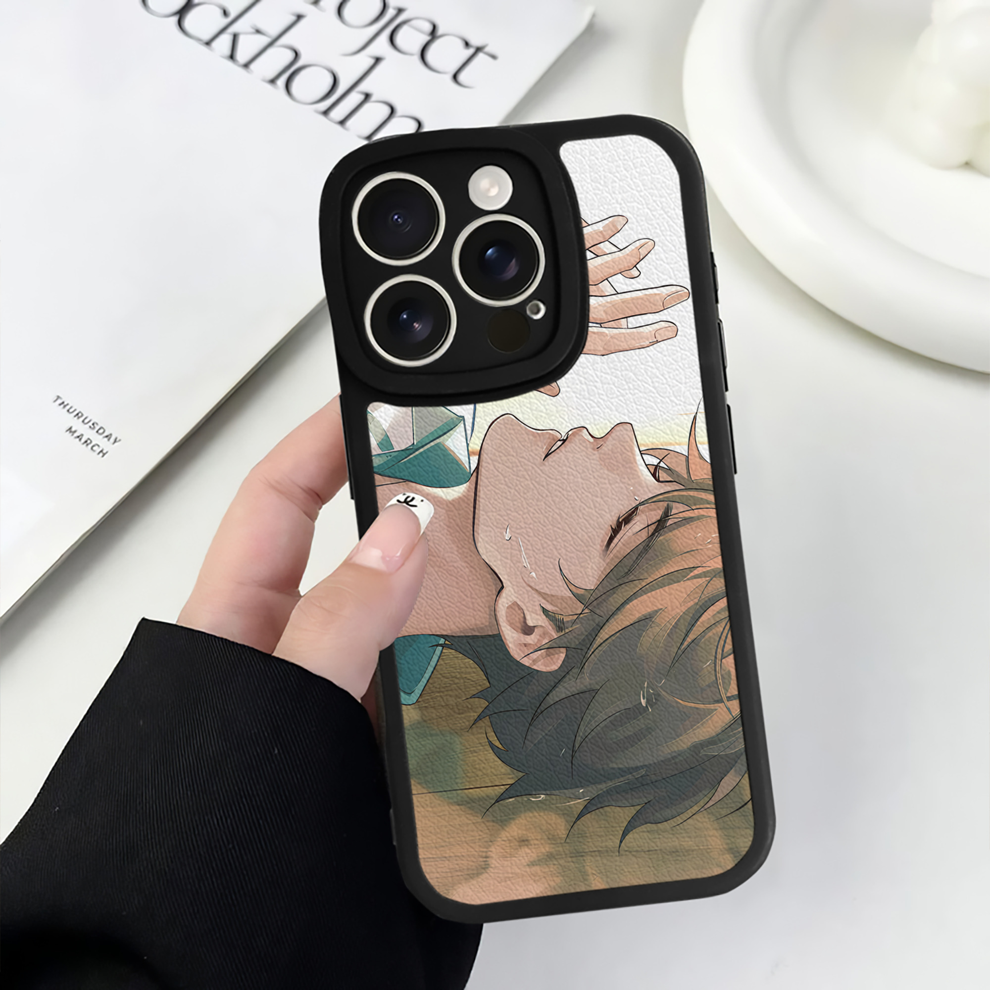 （画像用） ハイキュー!! Haikyu!! 【iPhone 16シリーズ対応】シリコンスマホケース（レザー調） 材質：シリコン